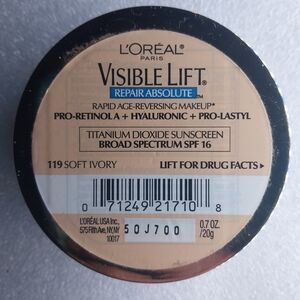 L'Oreal Visible Lift Repair Absolute 119 Soft Ivory Age Reversaling Makeup